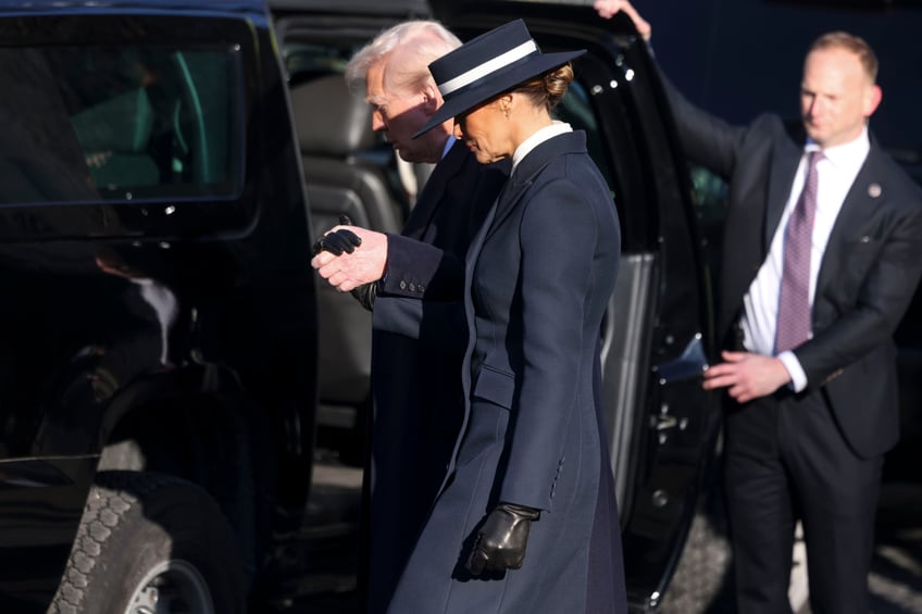 fashion notes melania trump is epitome of american luxury in adam lippes coat eric javits hat