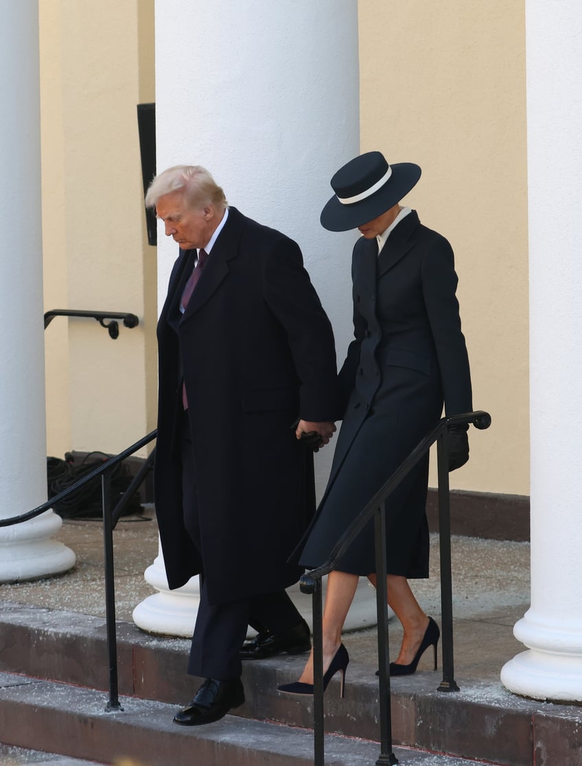 fashion notes melania trump is epitome of american luxury in adam lippes coat eric javits hat