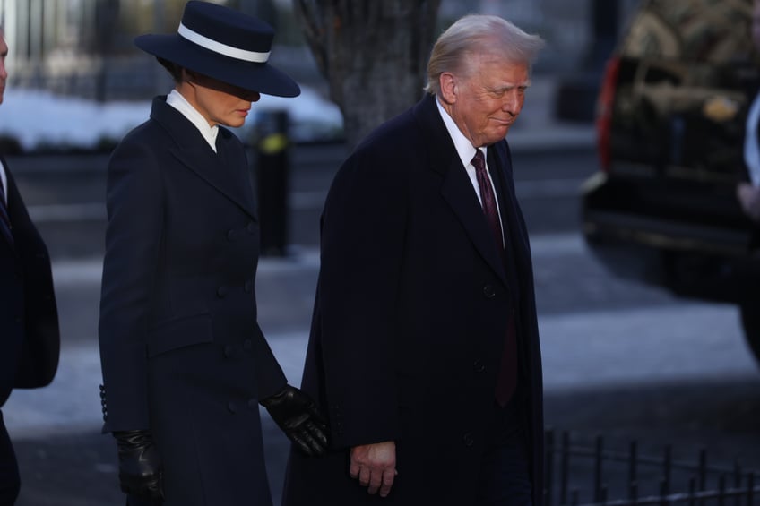 fashion notes melania trump is epitome of american luxury in adam lippes coat eric javits hat