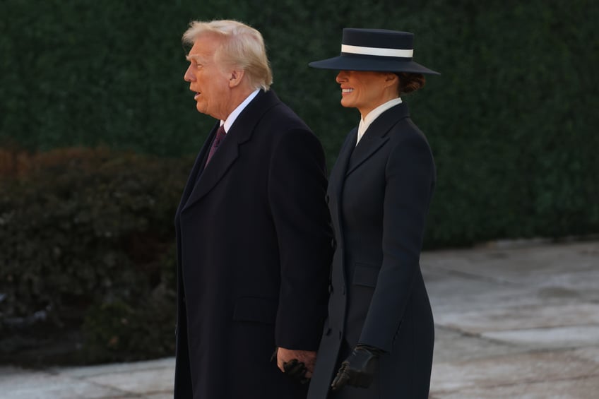 fashion notes melania trump is epitome of american luxury in adam lippes coat eric javits hat