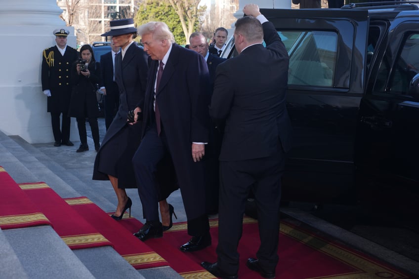 fashion notes melania trump is epitome of american luxury in adam lippes coat eric javits hat