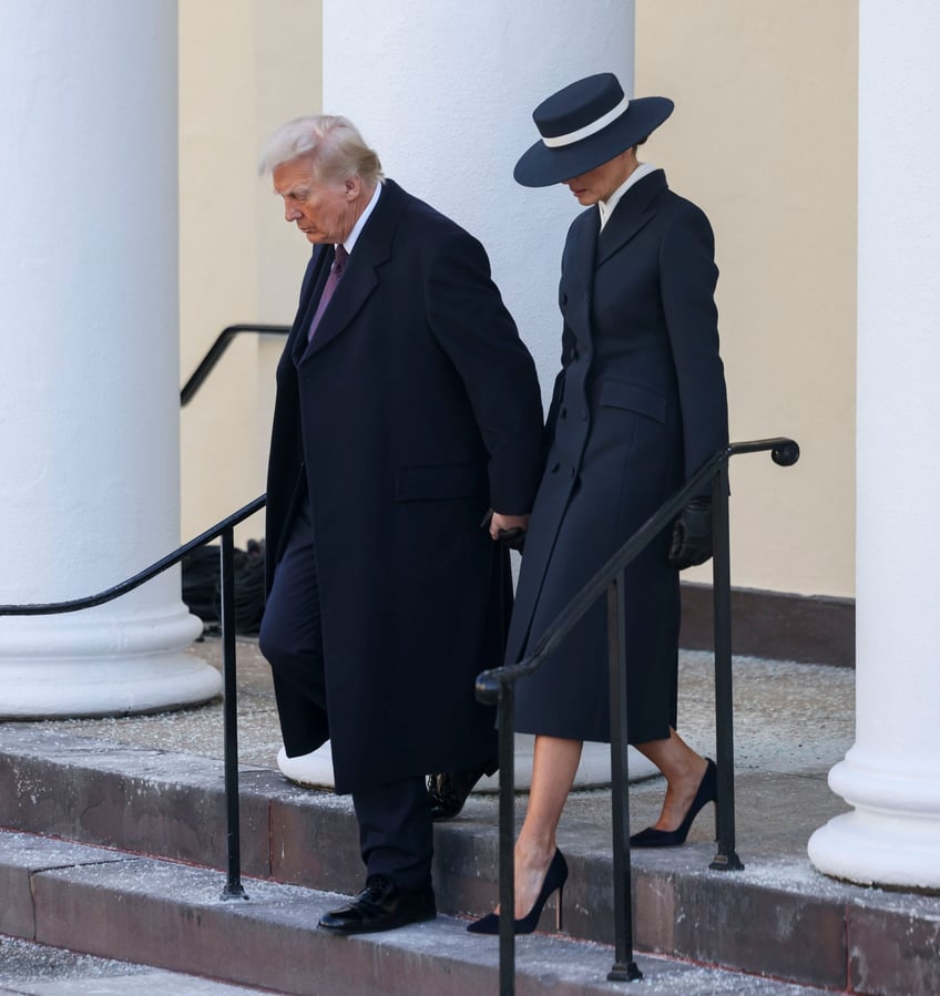 fashion notes melania trump is epitome of american luxury in adam lippes coat eric javits hat