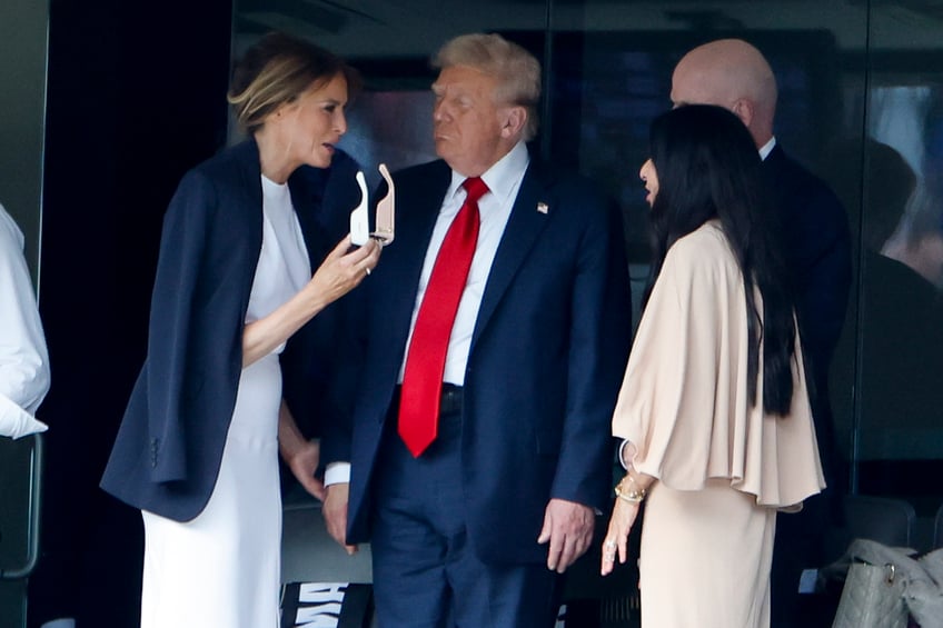 fashion notes melania trump is white hot in michael kors christian dior shades for fifa world cup