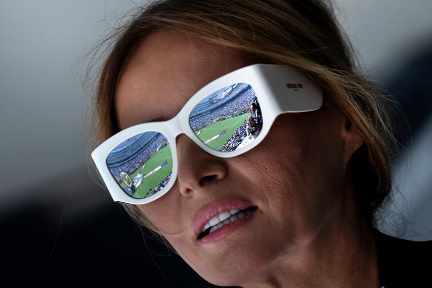 fashion notes melania trump is white hot in michael kors christian dior shades for fifa world cup