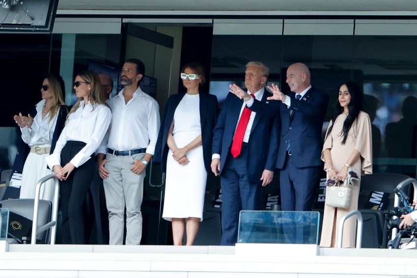 fashion notes melania trump is white hot in michael kors christian dior shades for fifa world cup