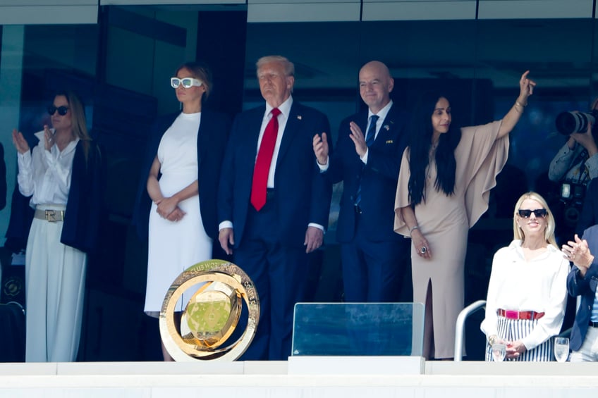 fashion notes melania trump is white hot in michael kors christian dior shades for fifa world cup