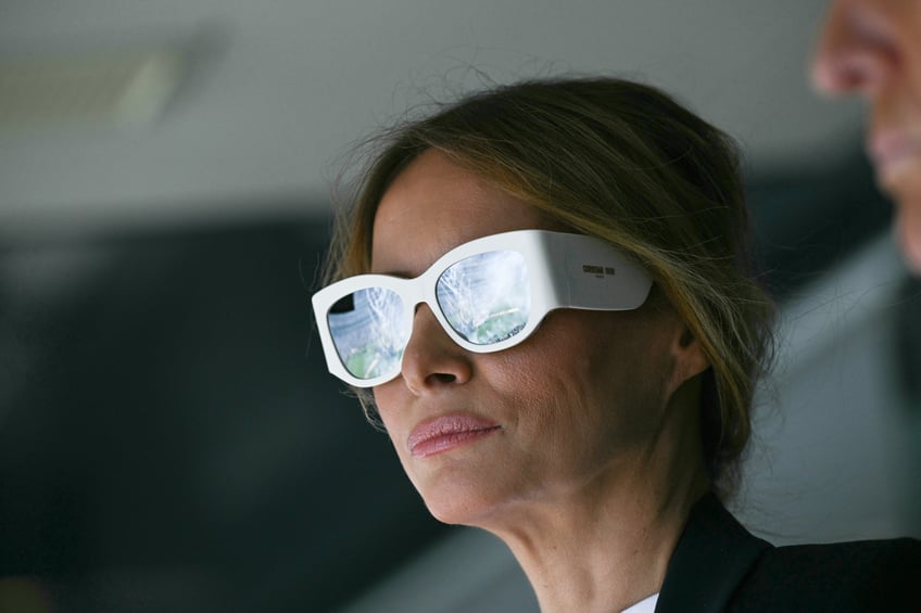 fashion notes melania trump is white hot in michael kors christian dior shades for fifa world cup