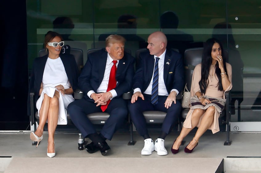 fashion notes melania trump is white hot in michael kors christian dior shades for fifa world cup