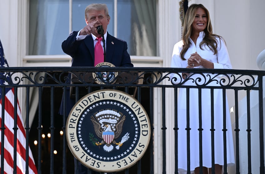fashion notes melania trump spends 4th of july weekend in thom browne manolo blahniks