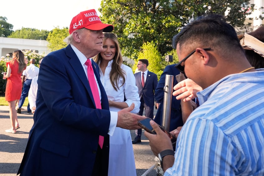 fashion notes melania trump spends 4th of july weekend in thom browne manolo blahniks