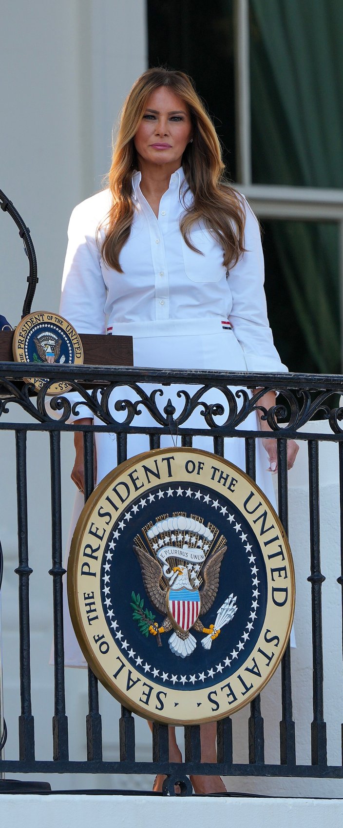 fashion notes melania trump spends 4th of july weekend in thom browne manolo blahniks