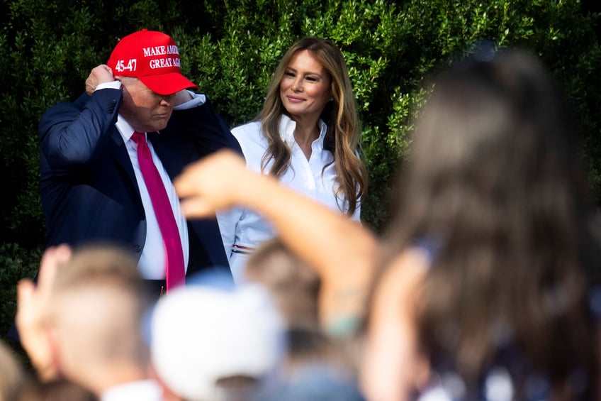 fashion notes melania trump spends 4th of july weekend in thom browne manolo blahniks