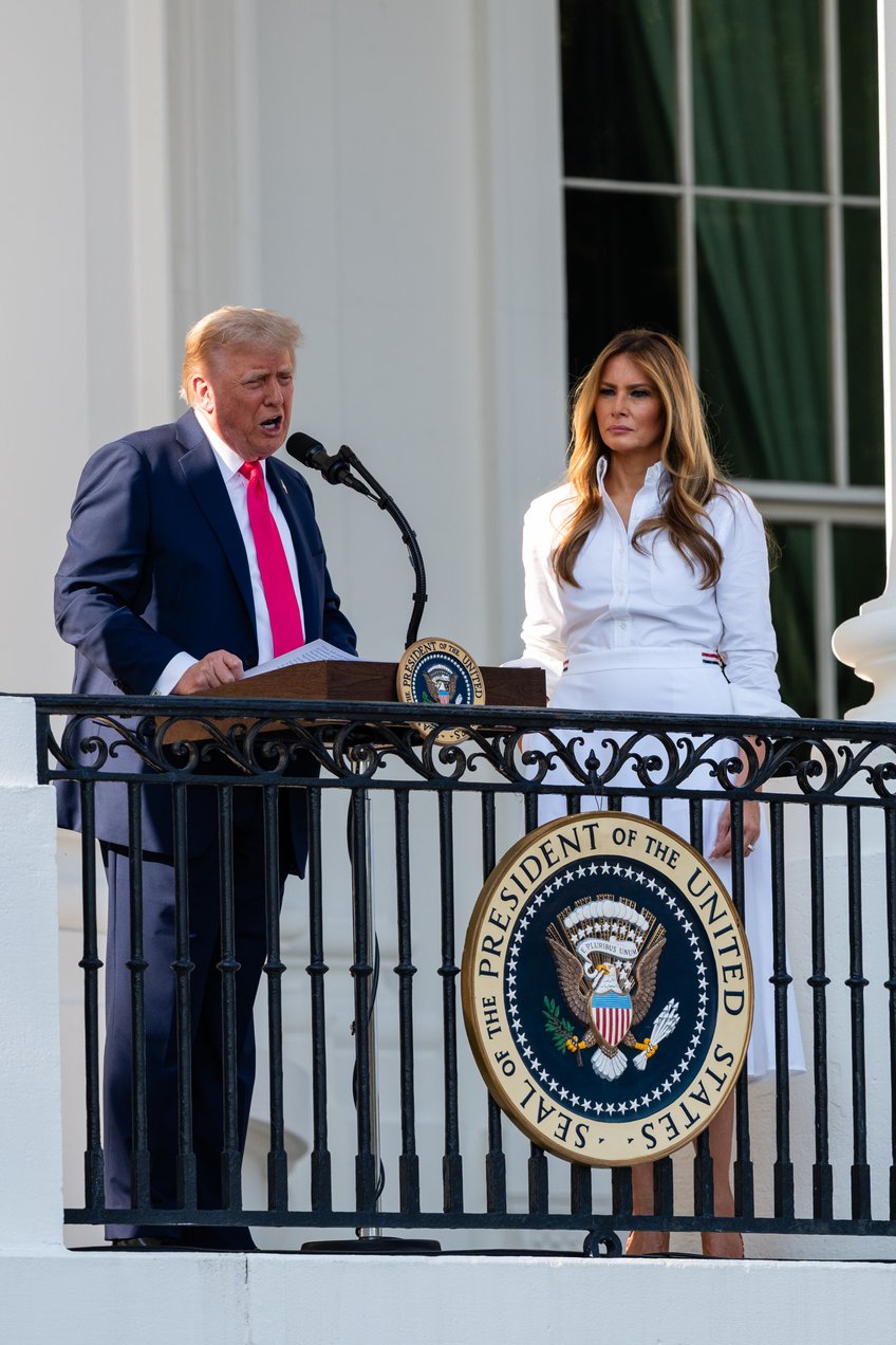 fashion notes melania trump spends 4th of july weekend in thom browne manolo blahniks