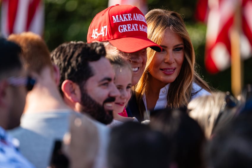 fashion notes melania trump spends 4th of july weekend in thom browne manolo blahniks