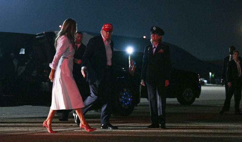 fashion notes melania trump spends 4th of july weekend in thom browne manolo blahniks