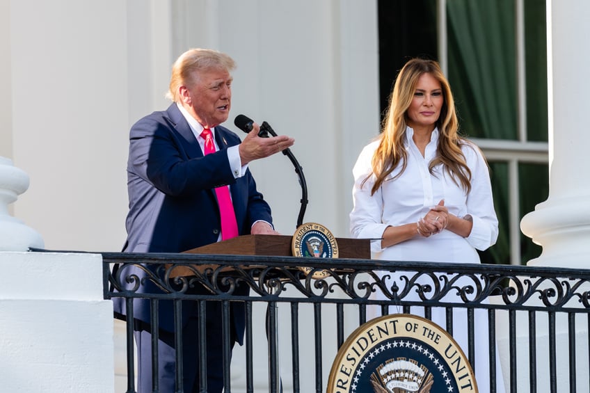 fashion notes melania trump spends 4th of july weekend in thom browne manolo blahniks