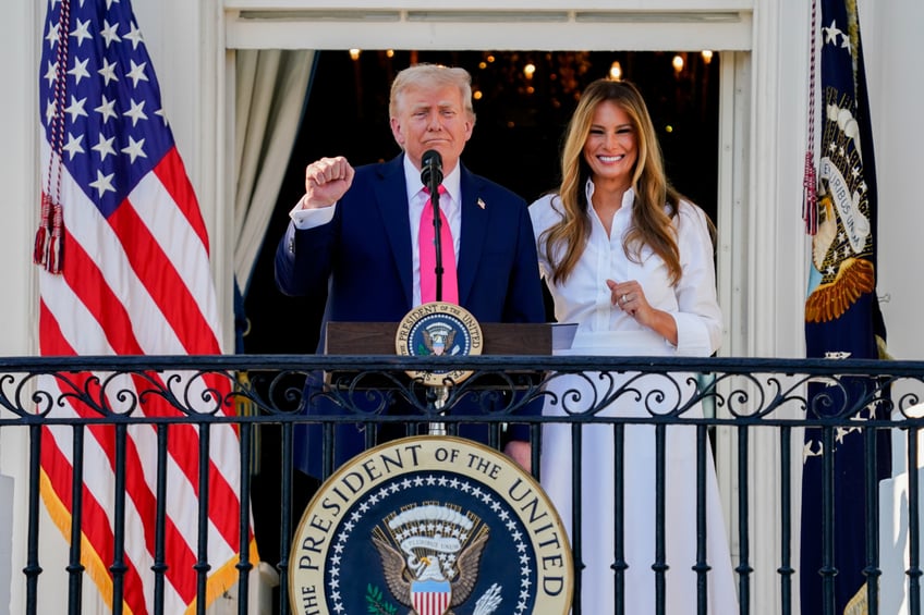 fashion notes melania trump spends 4th of july weekend in thom browne manolo blahniks