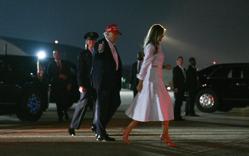 fashion notes melania trump spends 4th of july weekend in thom browne manolo blahniks