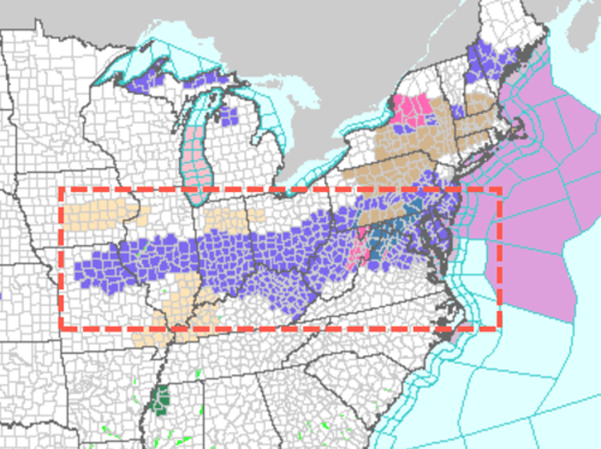 fast moving clipper system to blast mid atlantic with snow