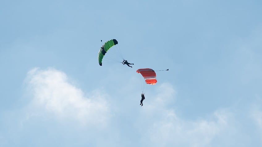 Two skydivers collided midair this week in Rochelle, Illinois.