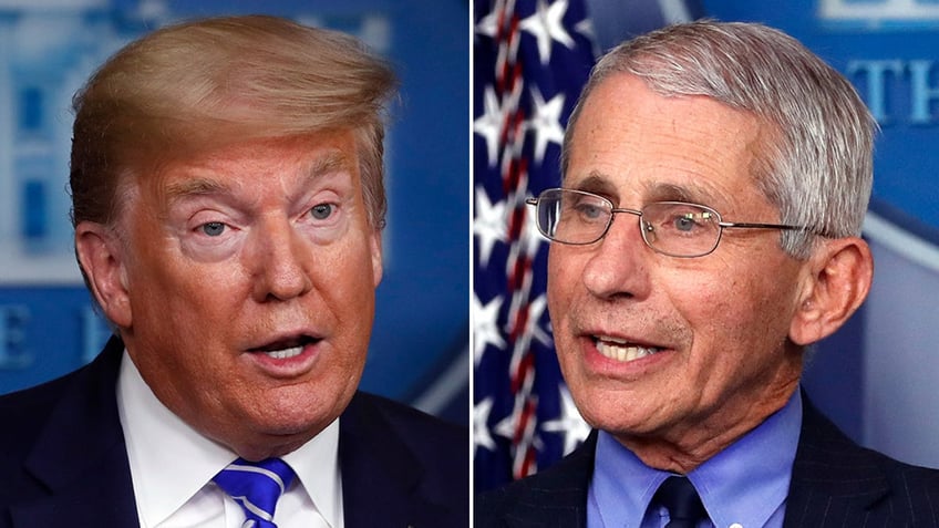 President Trump alongside Dr. Anthony Fauci 