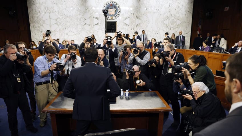 Kash Patel, Trump’s nominee to be FBI director, appears at his confirmation hearing before the Senate Judiciary Committee in 2025. (Kevin Dietsch/Getty Images)