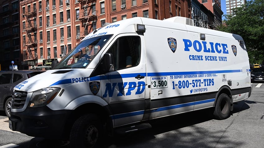 NYPD police van on street