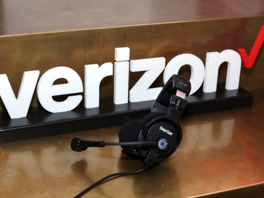 Headset is seen during Verizon’s press conference at Verizon Live at Super Bowl LVIII on