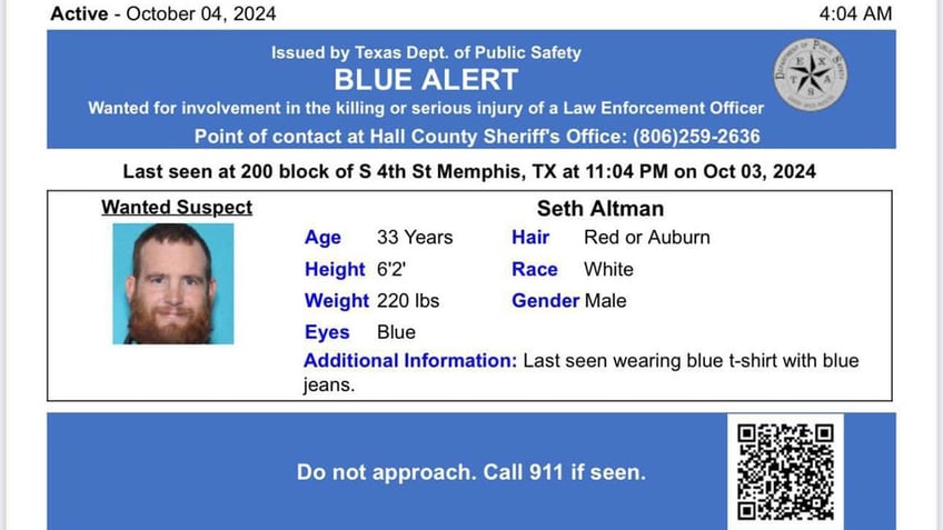 Seth Altman Blue Alert page