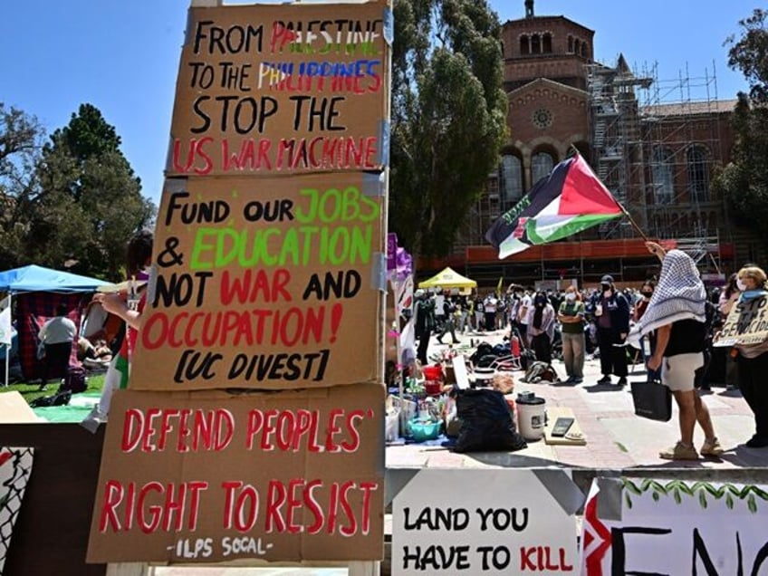 Moskowitz - Pro-Palestinian students protest at an encampment on the campus of the Univers