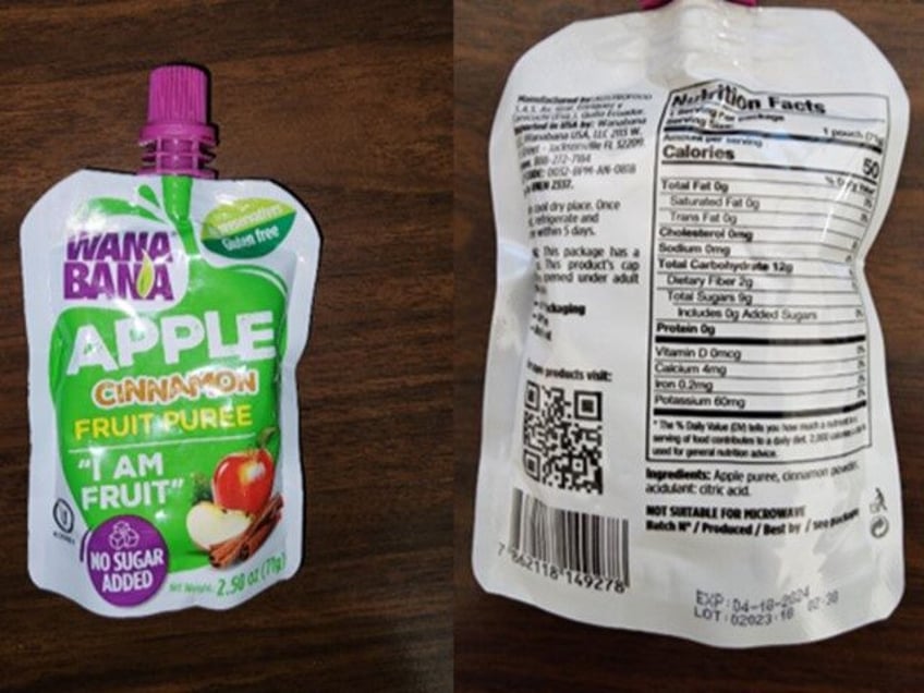 fda warns parents fruit puree pouches recalled for extremely high levels of lead