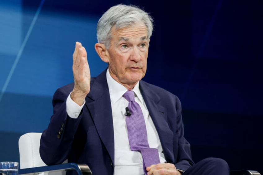 Jerome Powell, chairman of the US Federal Reserve, during the New York Times DealBook Summ