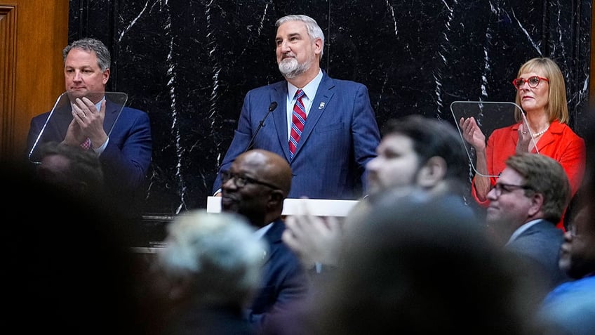 Eric Holcomb speaks