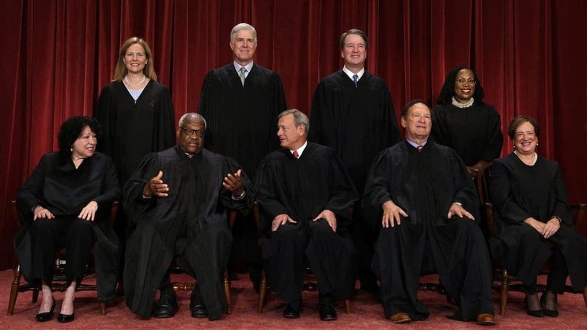 Supreme Court Justices in formal portrait sitting