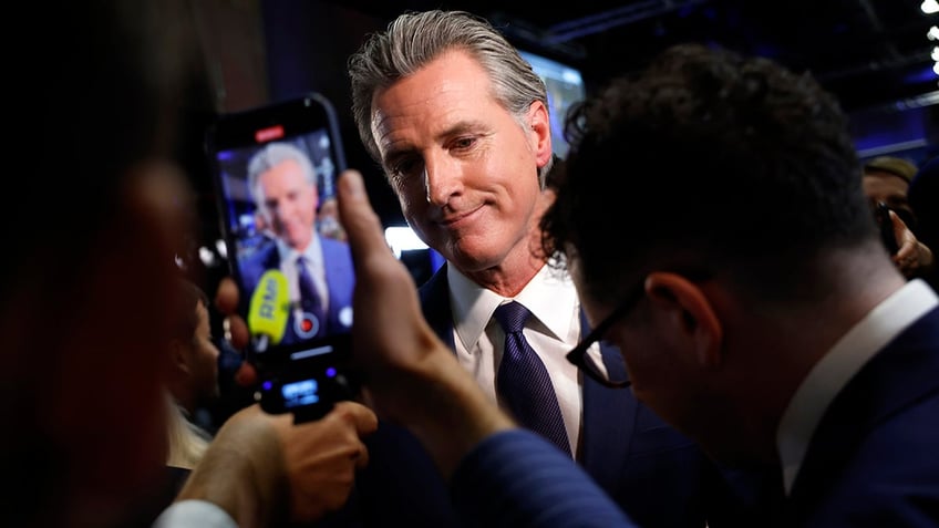 Newsom in ABC spin room