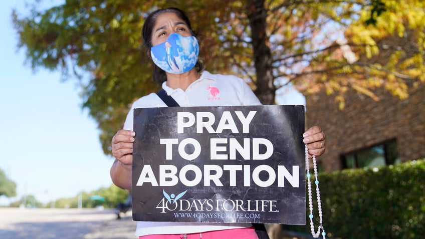 photo of abortion protester