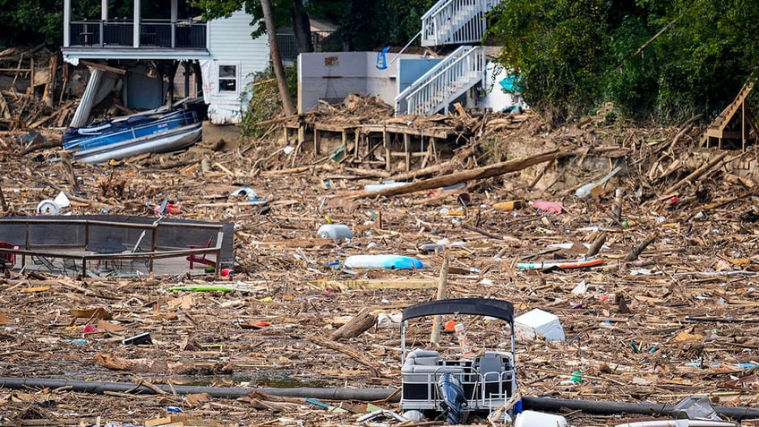 Hurricane Helene debris