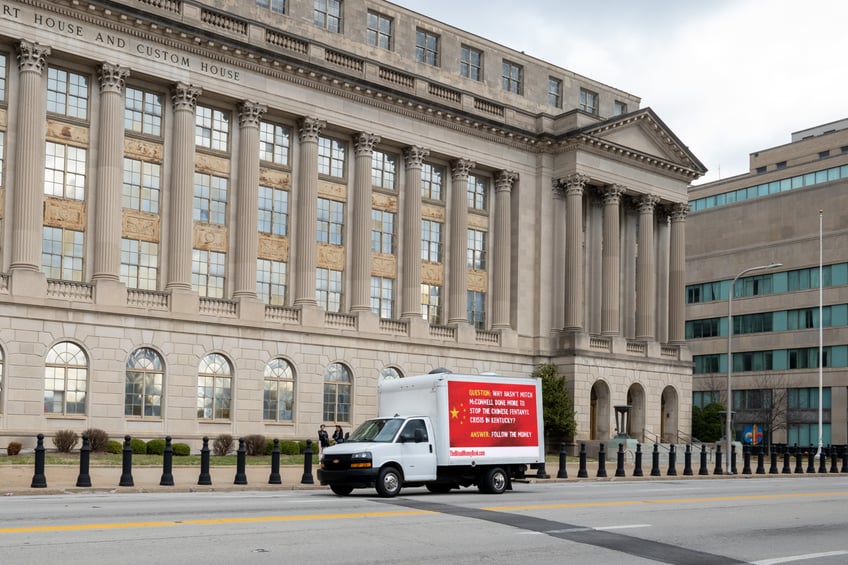 fentanyl mitch truck billboard slams mcconnell for ignoring fentanyl crisis