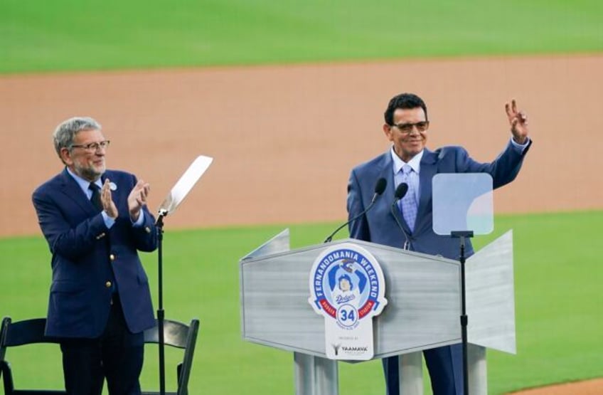 fernandomania lives again at dodger stadium with retirement of valenzuelas jersey