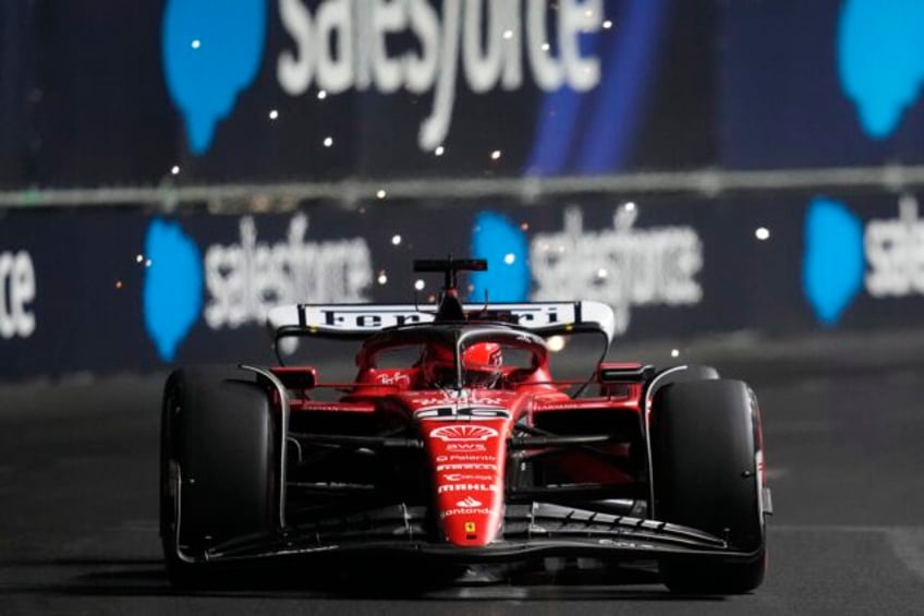 ferrari sweeps qualifying for las vegas grand prix but penalty to sainz drops him to 12th