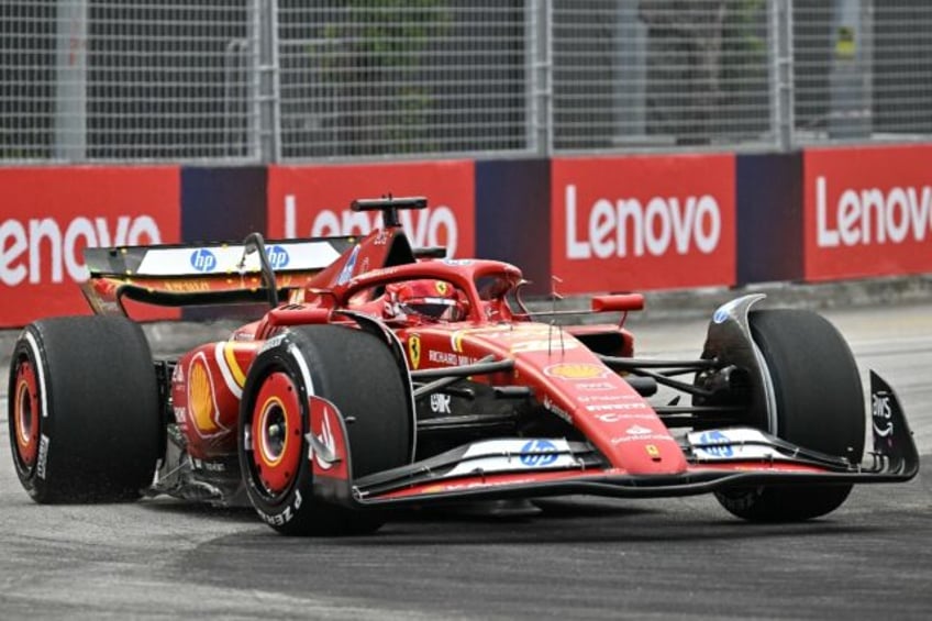 Ferrari's Charles Leclerc was quickest in first practice for the Singapore Grand Prix