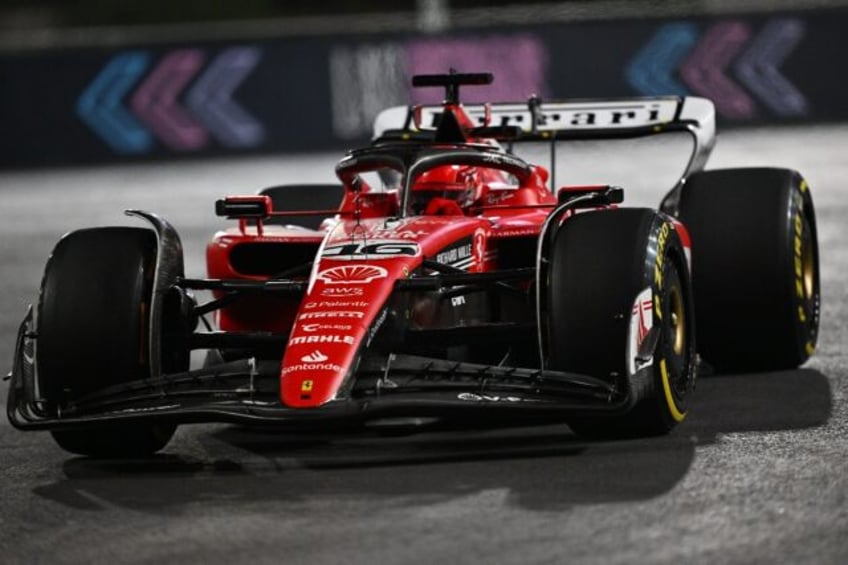 ferraris leclerc takes pole position for las vegas grand prix
