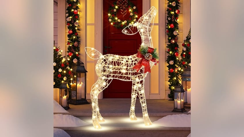 Light-up reindeer are a sign it's Christmas!