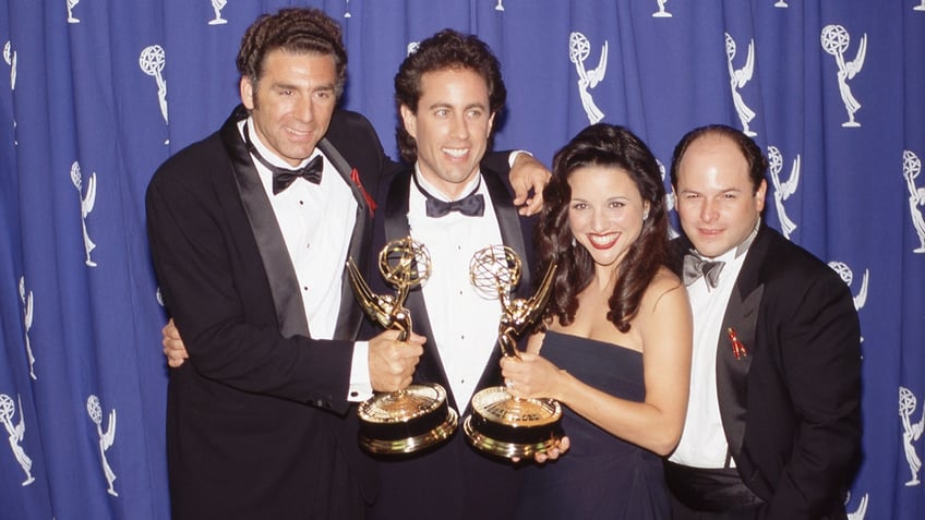 "Seinfeld" cast with Emmys