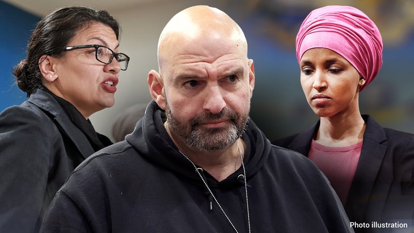 John Fetterman, Rashida Tlaib, Ilhan Omar