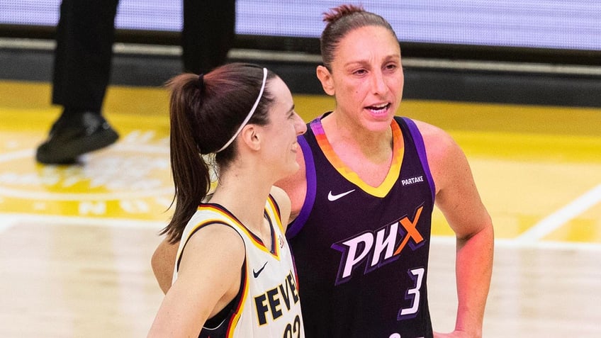 Caitlin Clark and Diana Taurasi