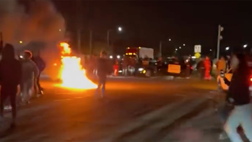 Fire in Orange County, FL intersection