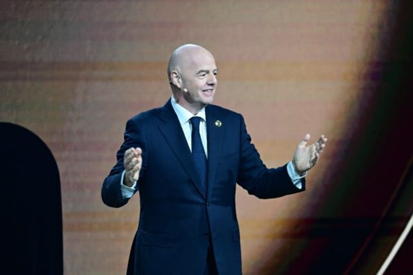 FIFA president Gianni Infantino pictured at the draw for the Club World Cup last week -- F