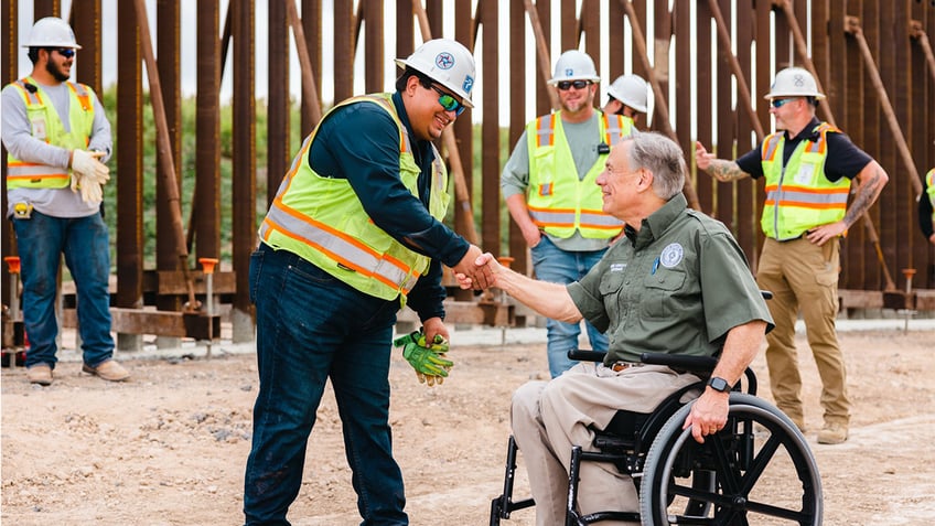 Texas Gov. Abbott at the southern Border