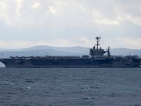 Fighter jet landing on USS Harry S. Truman aircraft carrier goes overboard, forcing pilots to eject